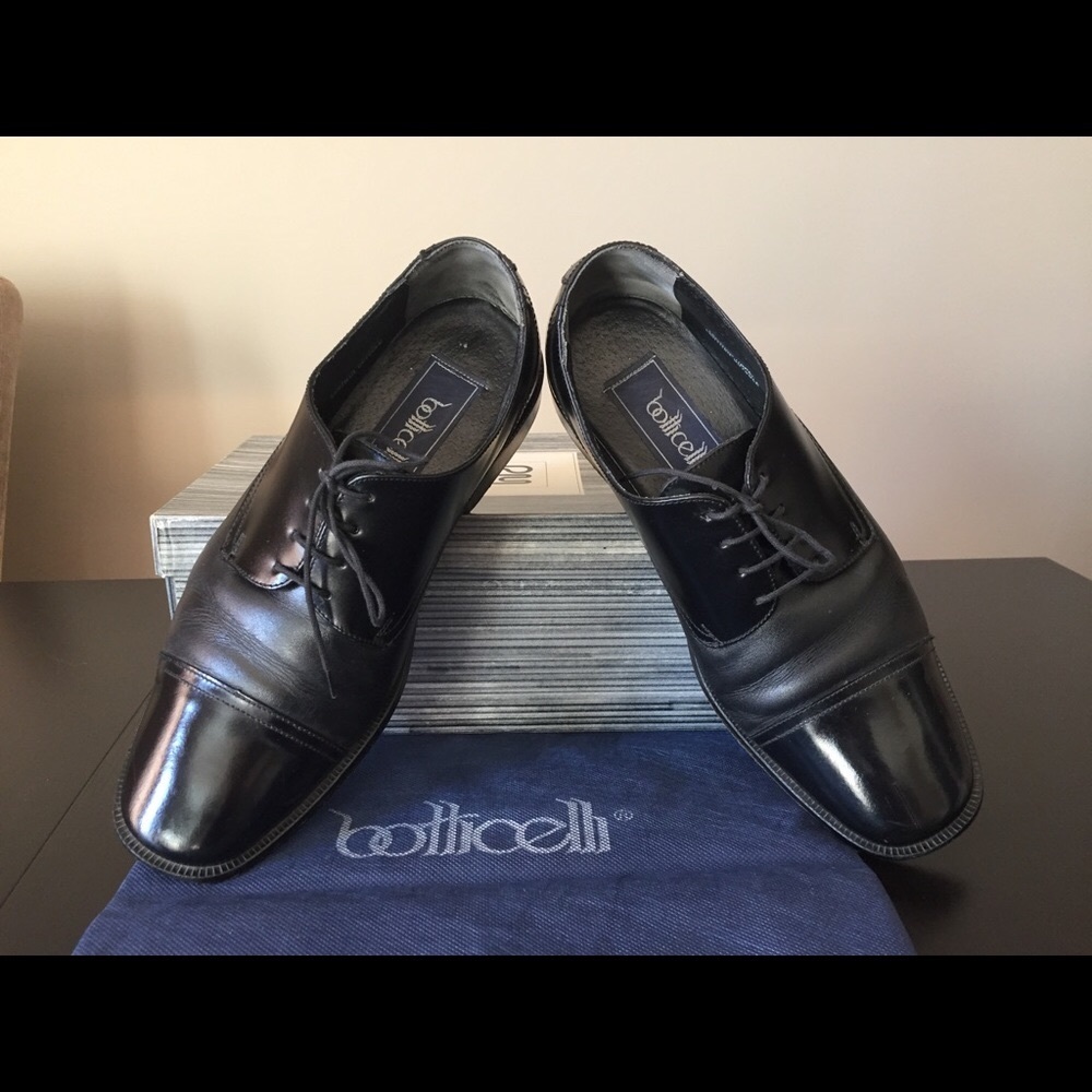 Botticelli Black Leather Cap Toe Oxford Size 11 M